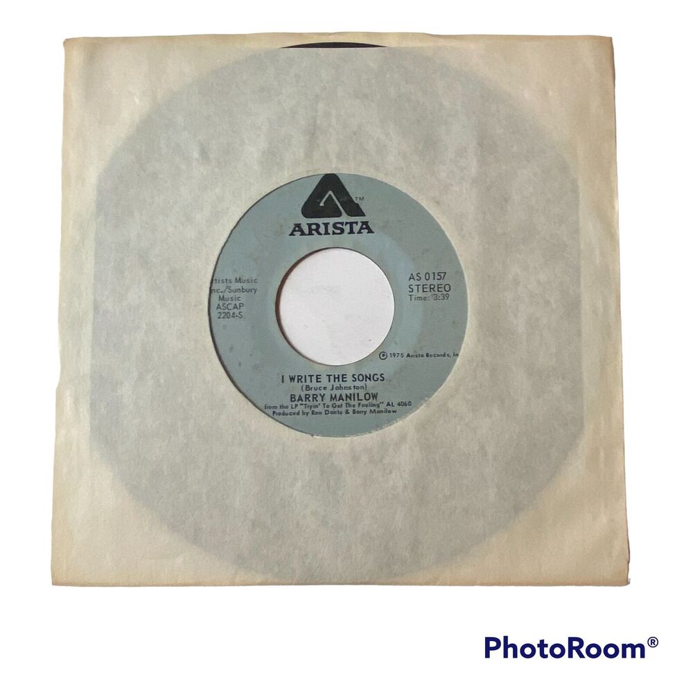 Barry Manilow I Write the Songs A Nice Boy Like Me Vinyl 1975 Arista Blue Label